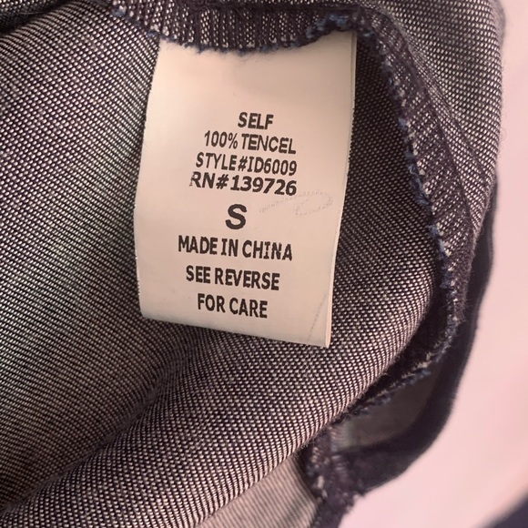 Honey Punch| Size Small | Blue Chambray 100% Tencel Dress - Picture 8 of 10